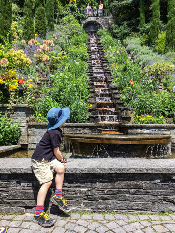 A water staircase on Mainau, Lake Constance