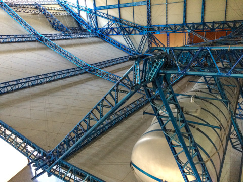 A recreation of part of the aluminum superstructure of the Hindenburg, Zeppelin Museum of Friedrichshafen in Baden-Württemburg