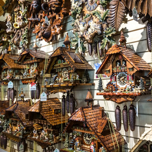 Black Forest cuckoo clocks in the Ravennaschluct