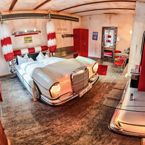 A room at the V8 Hotel Motorworld, Stuttgart