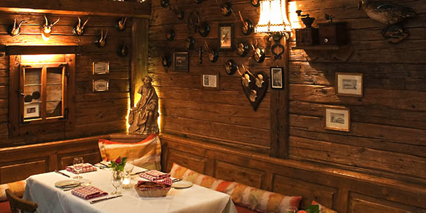 The dining room at Zum Alten Markt restaurant, Munich