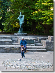 A Henry Moore statue (1967) on St. Stephen's Green