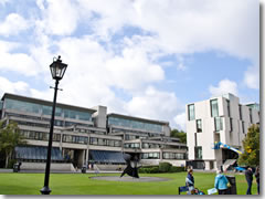 The Old Library is, ironically, on one of the modern modern quads at Trinity College Dublin