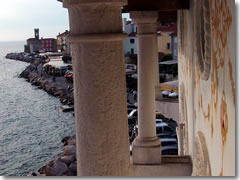 The view from a room at the Hotel Piran.