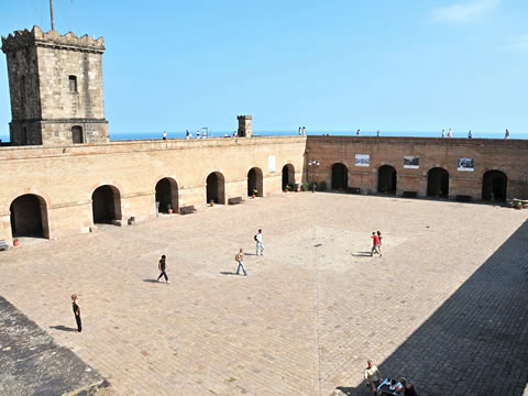 The main courtyard of the Casteillo de Montjuc, Barcelona