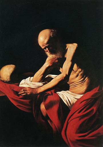 Sant Jeroni by Caravaggio in the Montserrat Museum