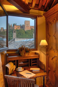 A room at the Hotel Casa Morisca, Granada