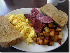 Breakfast at teh Surfside on Vinalhaven Island, Maine.