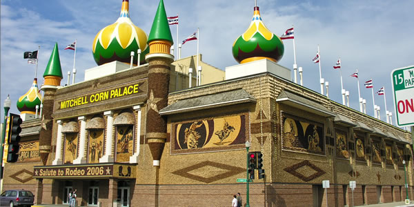 The corn palace of Mitchell, South Dakota