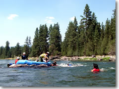 Troop 116 spent much of its time rescuing men overboard and unwrapping itself from rocks