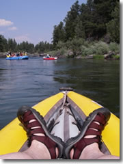 Kayaking the Blackfoot River in Montana.