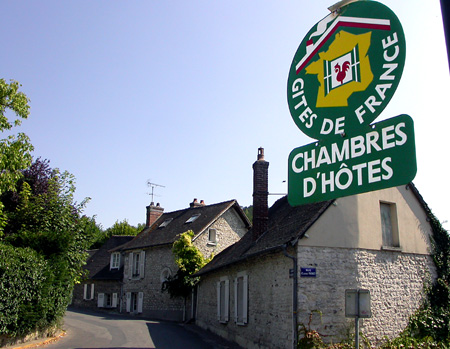 Cottages to rent in France are called gites, and there are loads, like this picturesque spot on a side-street in Giverny.