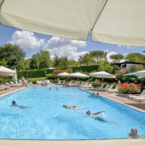 The pool at the Flaminio Village Bungalow Park, Rome