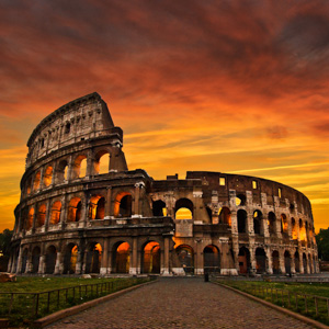 The Colosseum in Rome, Italy