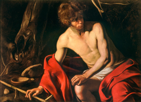 Caravaggio's St. John the Baptist (1603) in the Galleria Nazionale d'Arte Antica - Palazzo Corsini, Rome