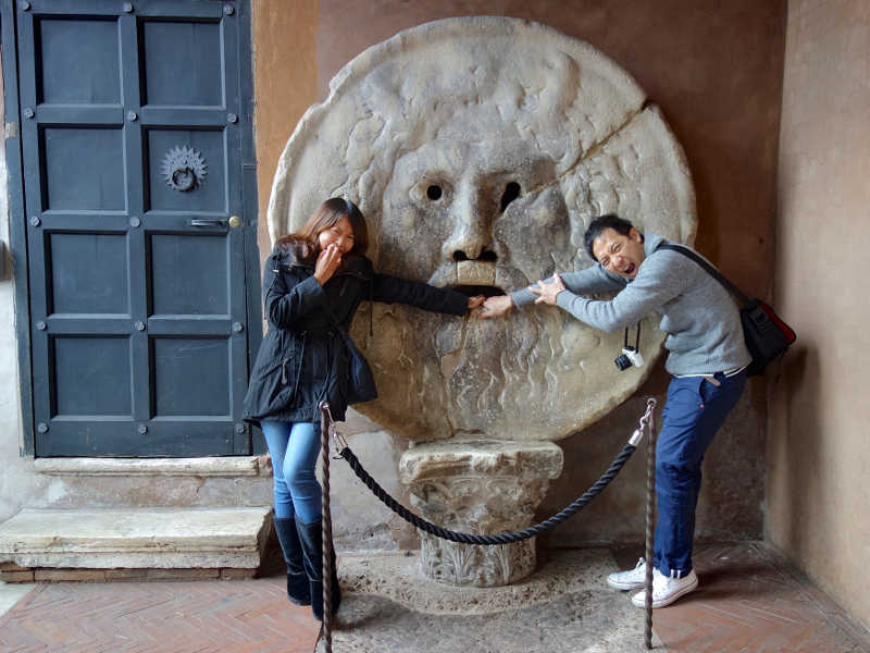 The Bocca della Verità at Santa Maria in Comesedin, Rome