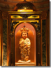 The Santo Bambino (replica) in Rome's church of Santa Maria in Aracoeli.