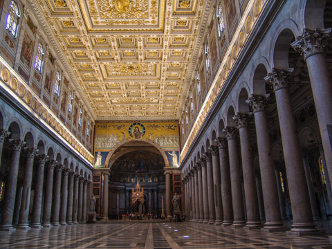 The mosaics in the apse of San Paolo Fuori Le Mura, Rome