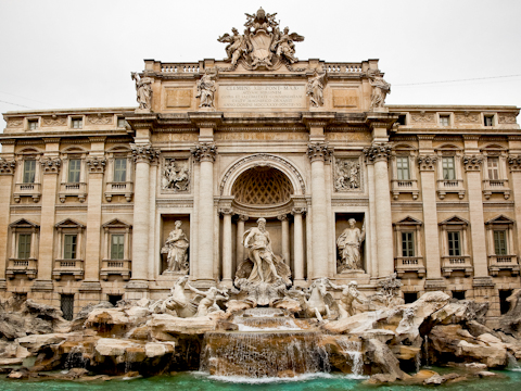 The Trevi Fountain at night