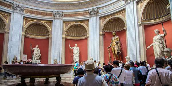 The Hercules Rotunda in the Pio Clementino wing of the Vatican Museums. (Photo by Victor Wong)