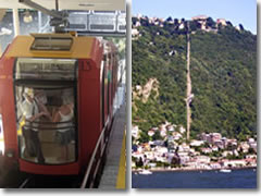 The Brunate funicular above Como