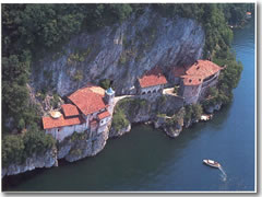 Santa Caterina del Sasso from above.