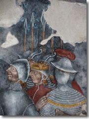 A fresco detail of the Sala Capitolare in Santa Caterina del Sasso