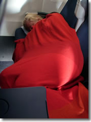 Sleeping on an airplane