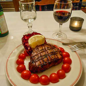 A steak at Trattoria Anita, Florence