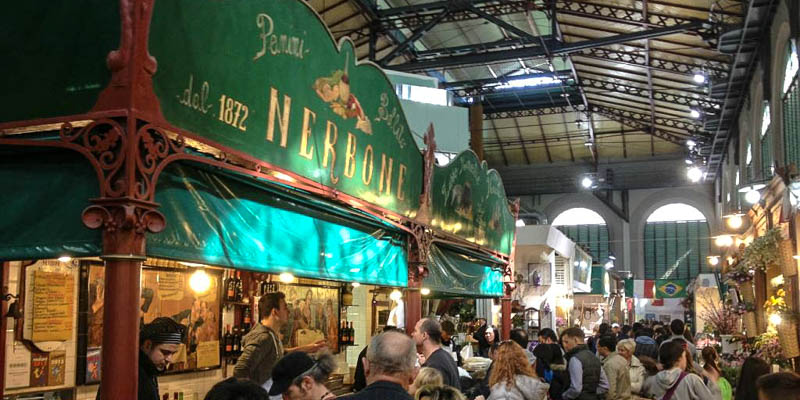 Da Nerbone sandwisch stall in the Mercato Centrale in Florence, Italy. (Photo by steros75)