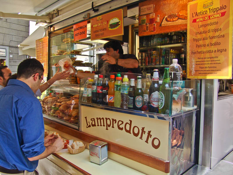 L'Antico Trippaio, a tripe and lampredotto stand on Piazza de' Cimatori in Florence