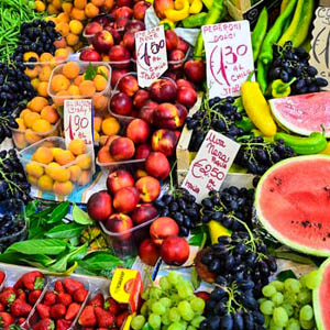 Produce at the market in Florence