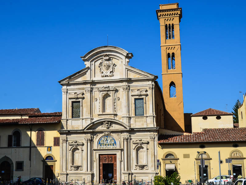 The facade of the church of Ognissanti, Florence. (Photo by Richard Mortel)