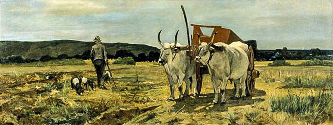 Giovanni Fattori's The Tuscan Maremma (1894) in the Galleria d'Arte Moderna at the Palazzo Pitti, Florence.