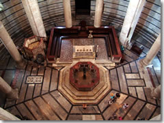 The baptistery interior