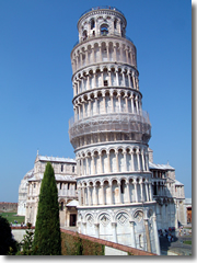 The leaning tower of Pisa