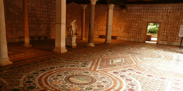 The ground floor courtyard of the Ca' d'Oro in Venice