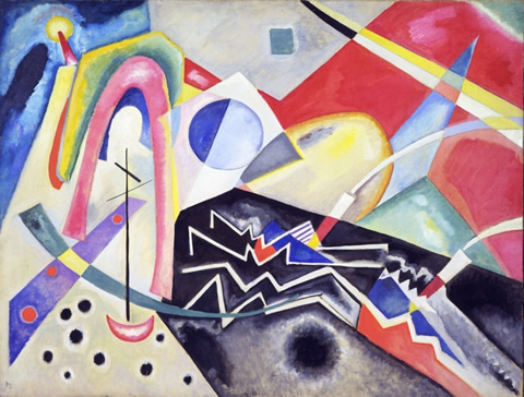 White Zig Zag (Zig Zag Bianchi)</em> by Wassily Kadinsky (1922).