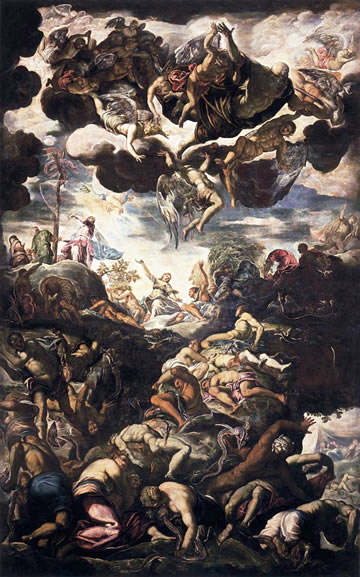 The Serpent of Bronze by Tintoretto in the Scuola Grande di San Rocco in Venice.